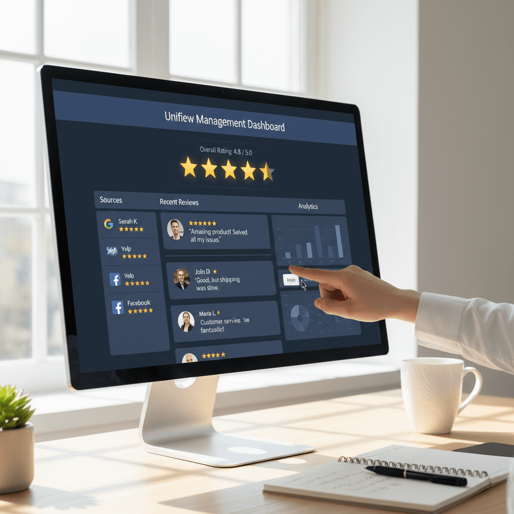 Review management dashboard for contractors