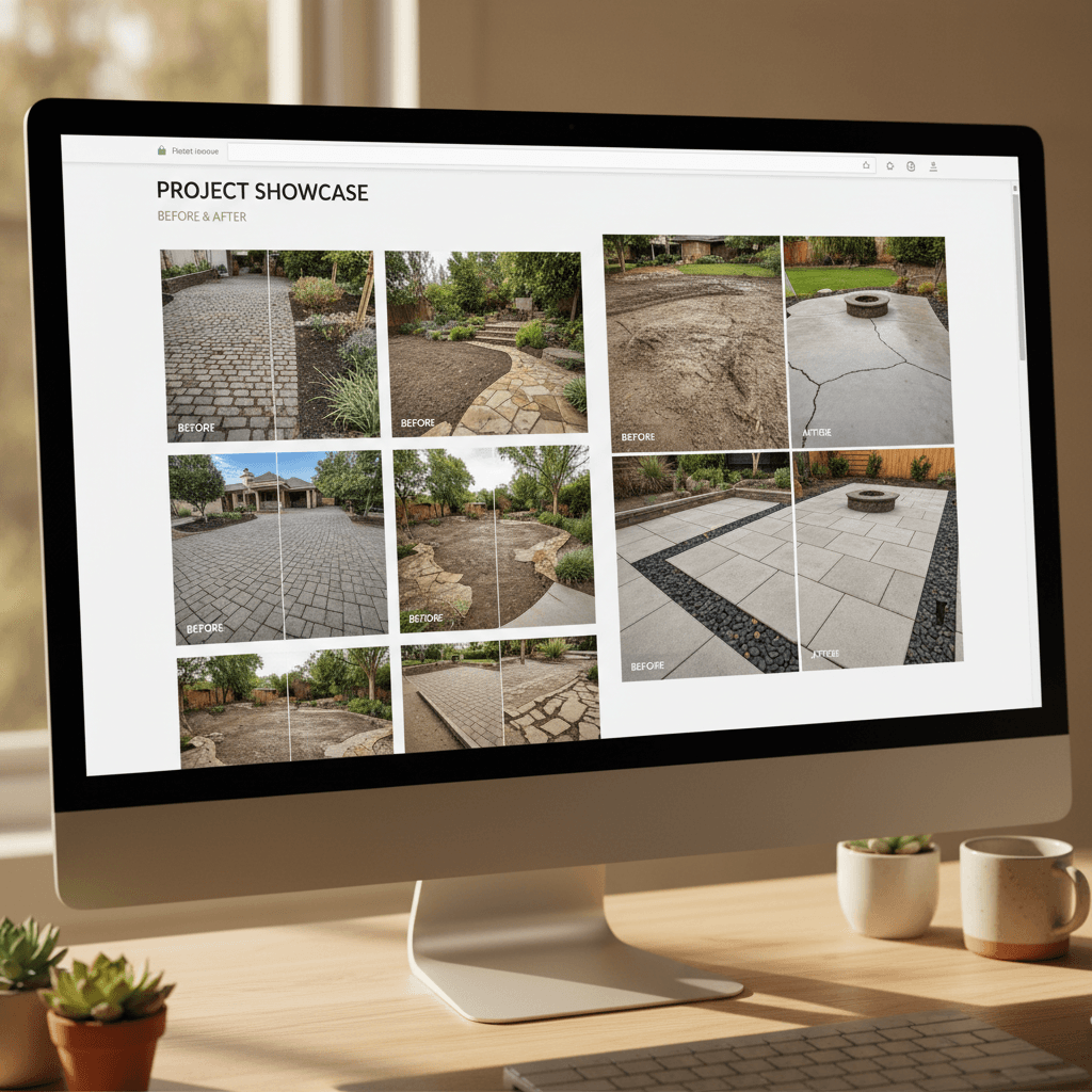 Project gallery showcase on contractor website